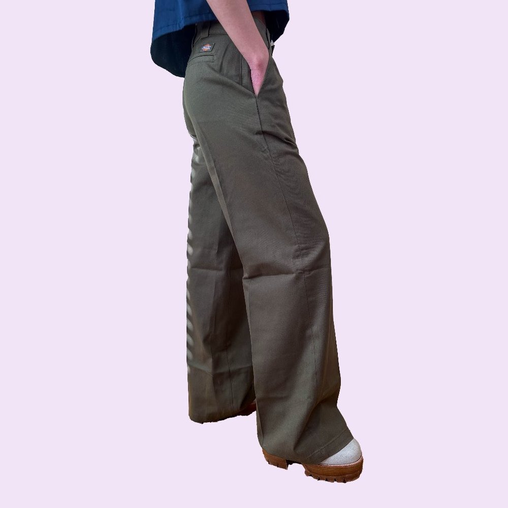 DICKIES Women's Regular Fit Wide Leg Work Pants